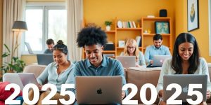 Diverse remote workers in modern home office settings.