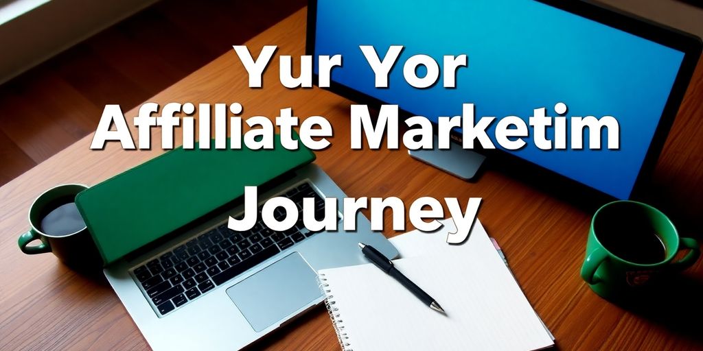 Laptop and notepad on a desk for affiliate marketing.
