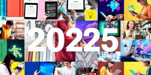 Collage of best-selling digital products in 2025.